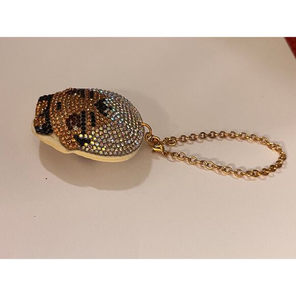 Haikyu!! Kita Shinsuke Rhinestones And A Gold Chain Keyring Charm - Picture 4 of 11